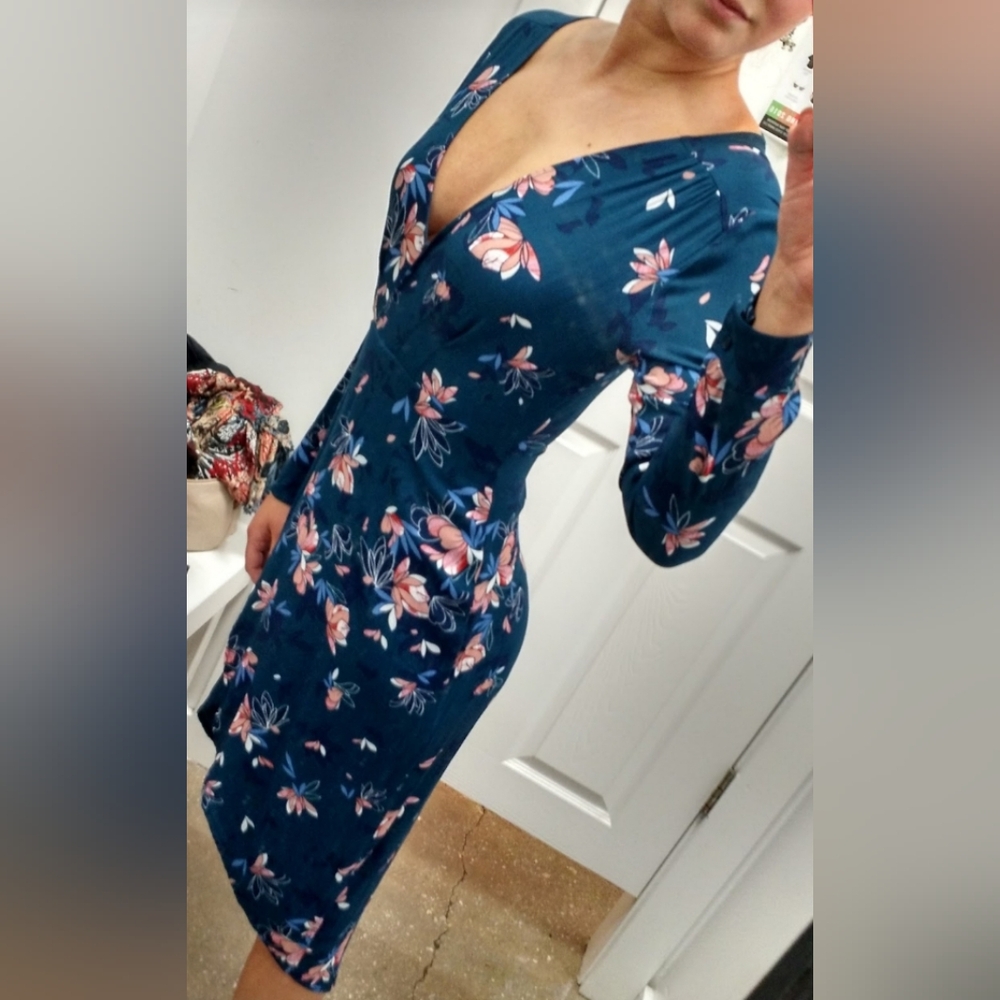 Astr High Low Long Sleeve Dress